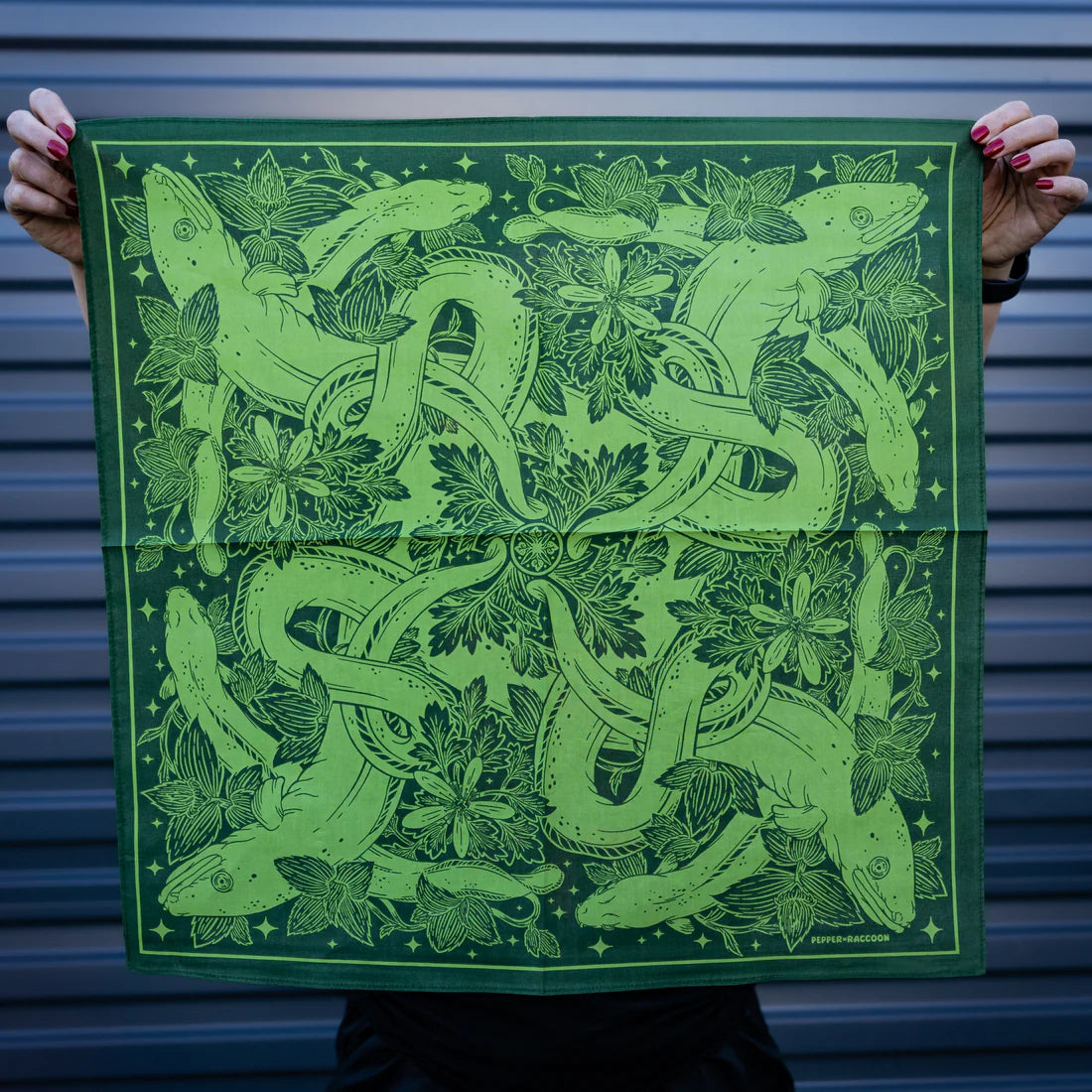 Eel (Tuna) Bandana by Pepper Raccoon