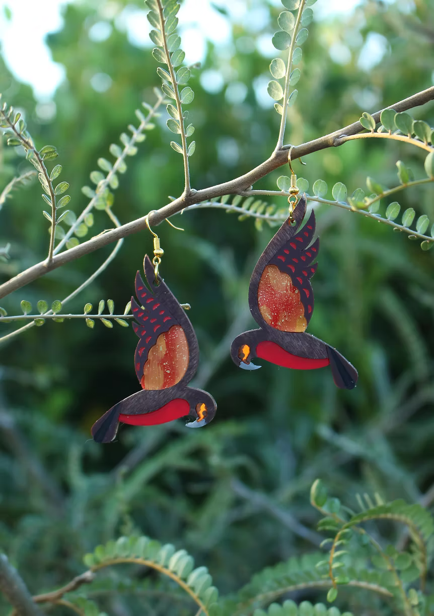Silverwood Earrings, Kaka Drop