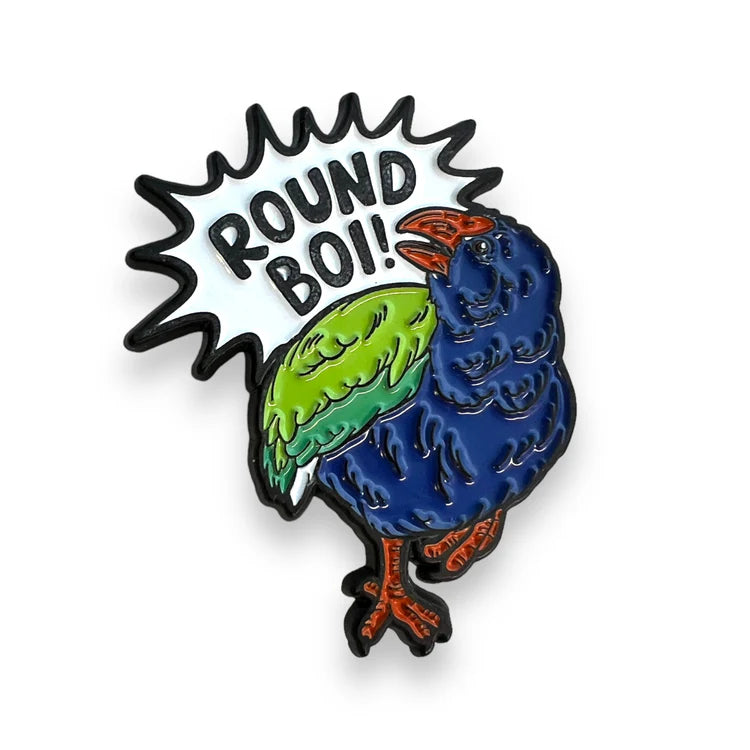 Pepper Raccoon - Pin, Round Boi! Takahe