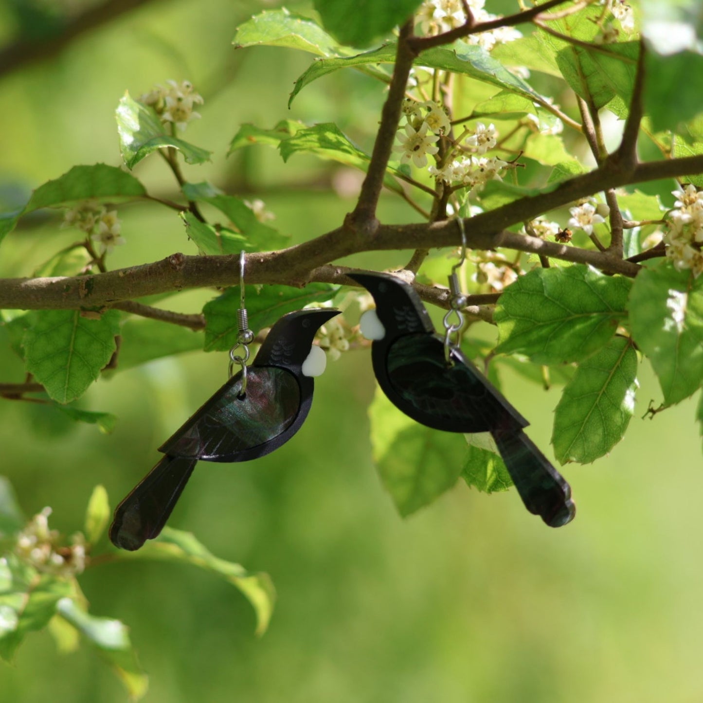 Silverwood Earrings, Tui Drop
