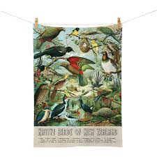 Tea Towel - 100% NZ, Native Birds