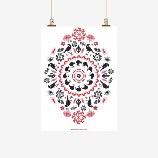 Tea Towel - 100% NZ, Patterns of New Zealand by Ali Davies