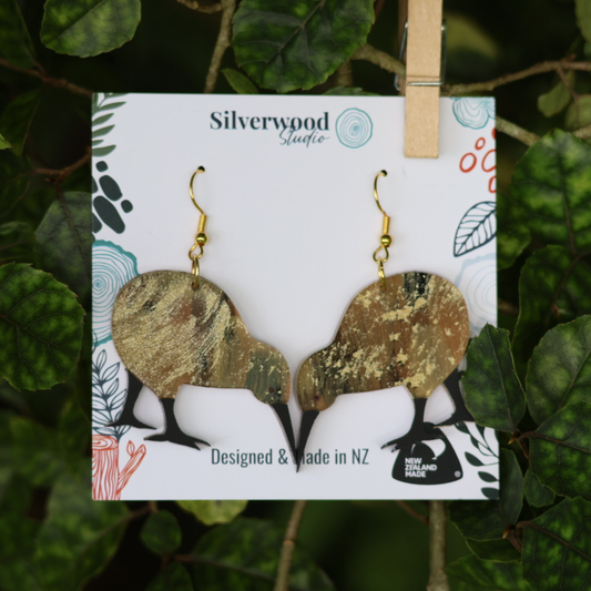 Silverwood Earrings, Kiwi Drop