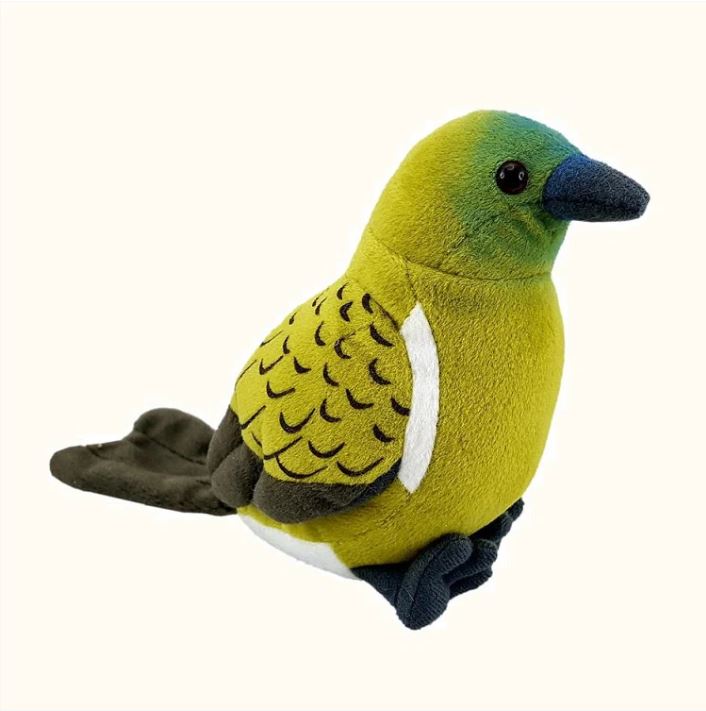 Korimako Bellbird Sound Bird Plush Toy Close up
