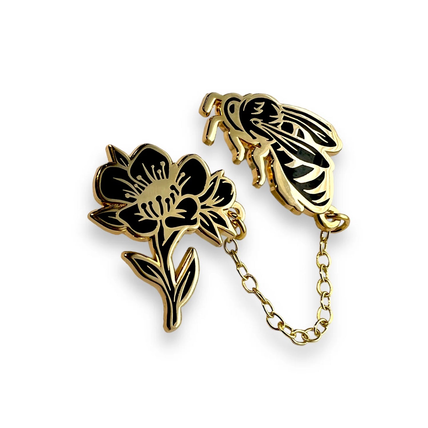 Mānuka + Bee Pin Chain Set Close up