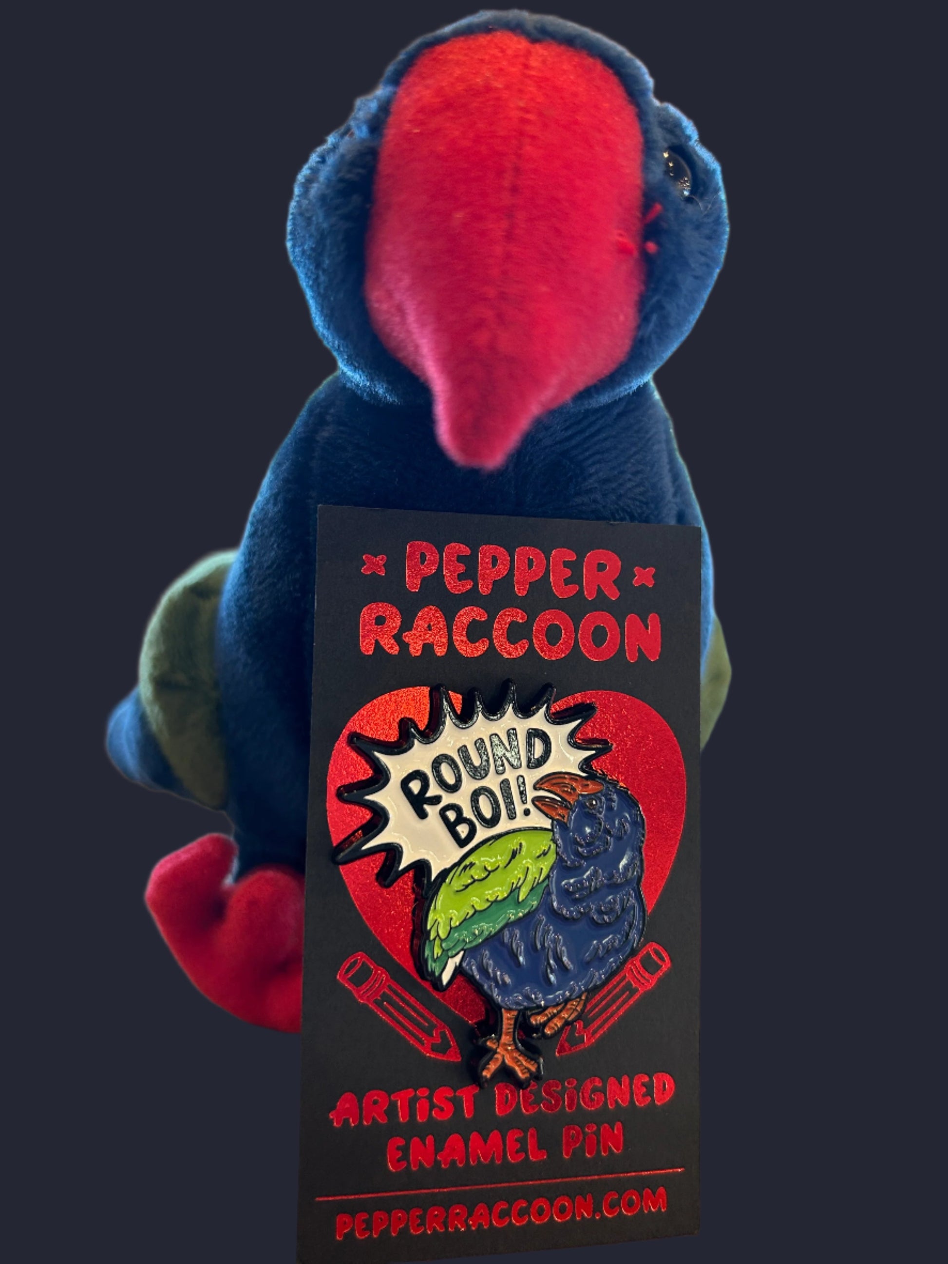 Round Boi Takahē Enamel Pin