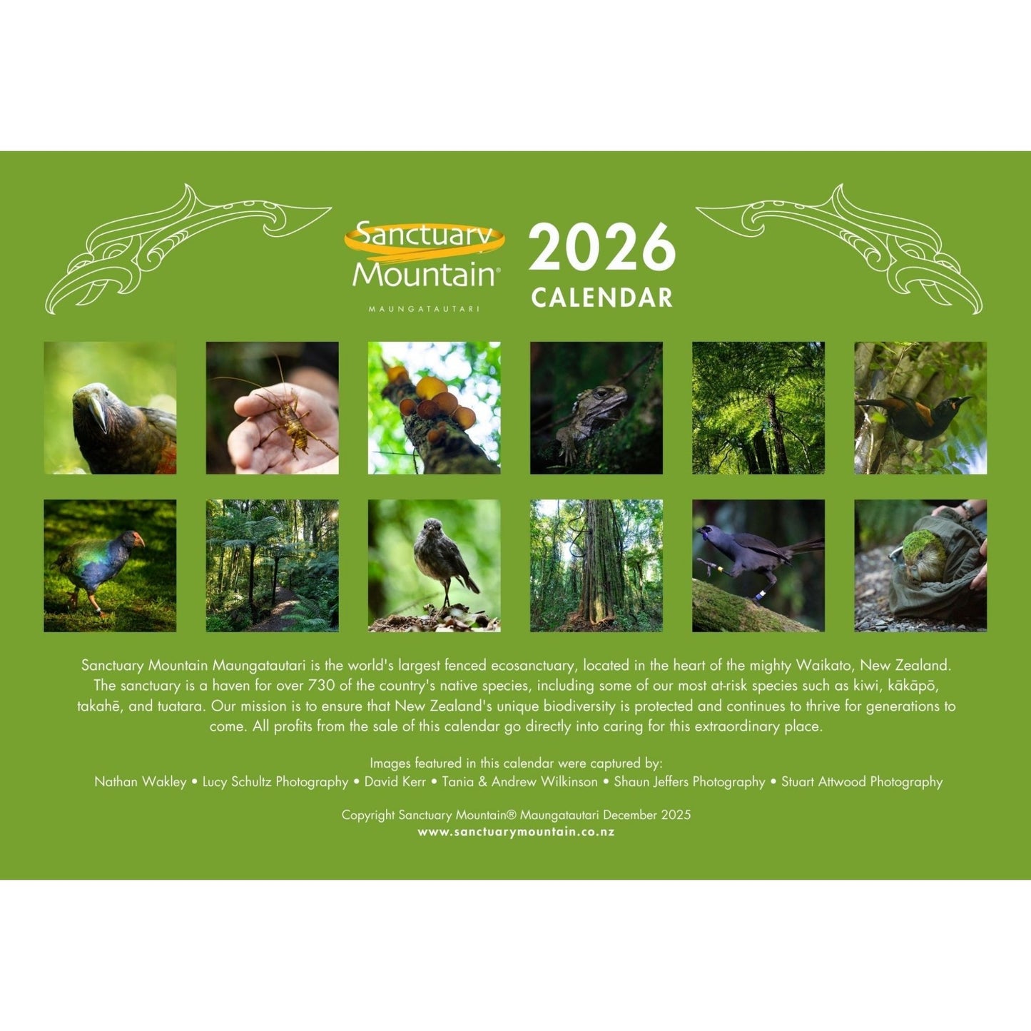 Calendar - Sanctuary Mountain Maungatautari 2026